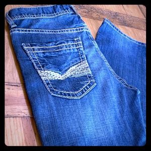BKE Denim Jake Straight Buckle Jeans Size 34L